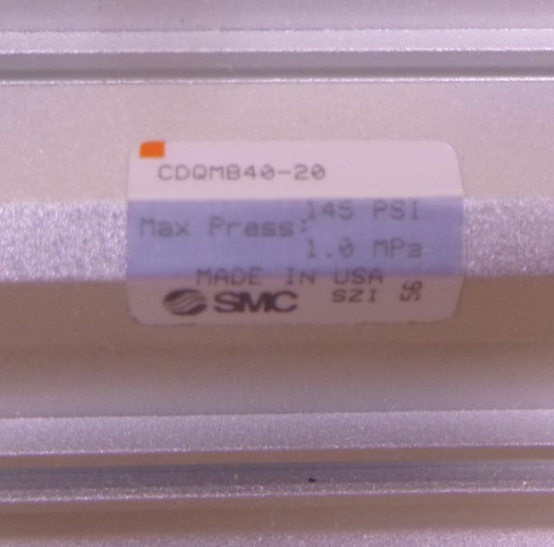 SMC CDQMB40-20 Pneumatic Cylinder , 145 PSI, 1.0 MPa , Made In USA | Industrial MRO Replacement Parts, Manufacturing Machine Parts &amp; Components, Heavy Equipment Parts Supplier