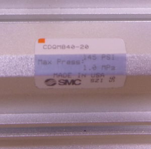 SMC CDQMB40-20 Pneumatic Cylinder , 145 PSI, 1.0 MPa , Made In USA | Industrial MRO Replacement Parts, Manufacturing Machine Parts & Components, Heavy Equipment Parts Supplier