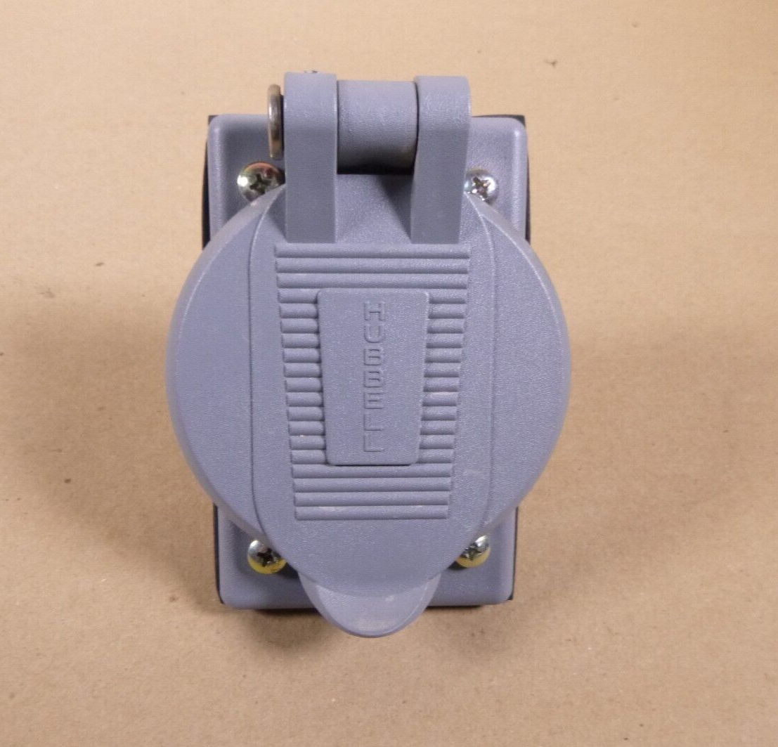 Hubbell HBL2816 Twist Locking Flanged Receptacle 30A 4P L21-30R With Cover WP1 | Electrical MRO Replacement Parts &amp; Components and Commercial Electrical Supplies Company