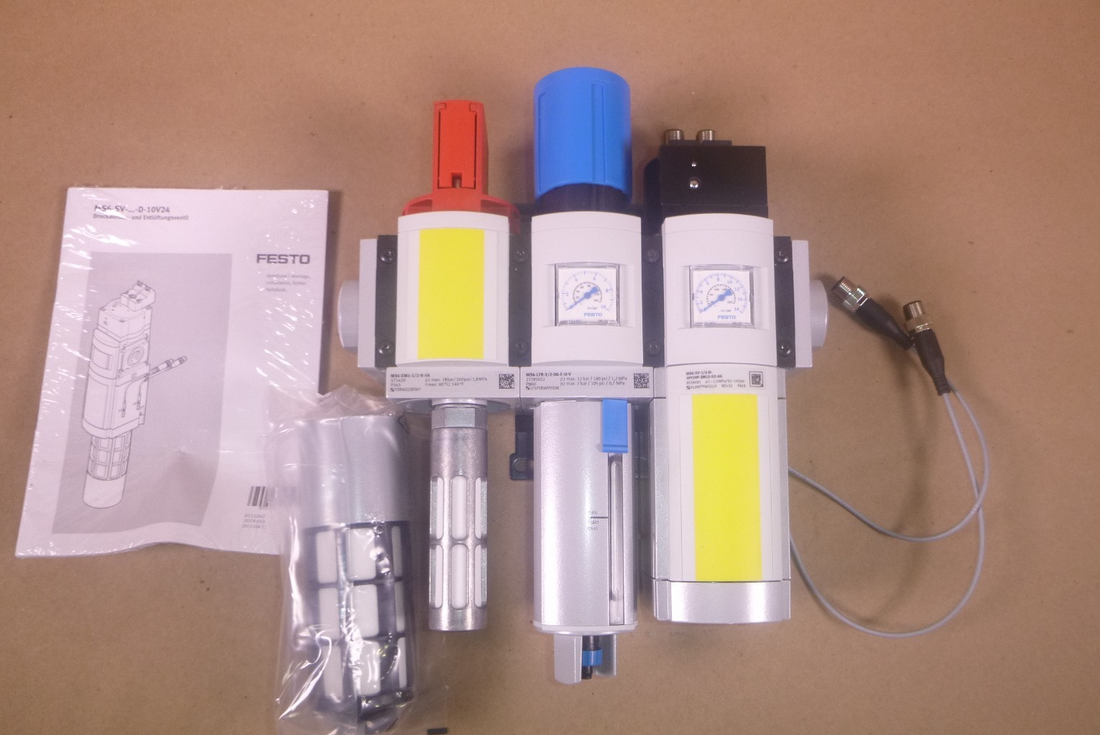 Festo MS6 Service Unit Combination ON/OFF - Regulator - Soft Start Quick Exhaust | Industrial MRO Replacement Parts, Manufacturing Machine Parts &amp; Components, Heavy Equipment Parts Supplier