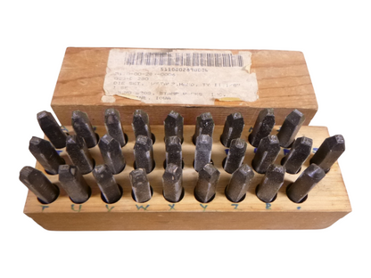 USED YOUNG BROS. Hand Stamp Die Set A-Z , 1/8" LETTERS , 28 Pieces , USA | Industrial MRO Tools and Replacement Industrial Equipment Components