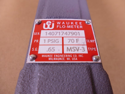 MSV-3 Waukee Natural Gas Flo-Meter 0-50 CFH, 1 PSIG, 70 Deg F., .65 S.G. | Industrial MRO Replacement Parts, Manufacturing Machine Parts &amp; Components, Heavy Equipment Parts Supplier