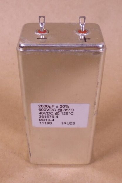2000uF 600VDC 40VDC Capacitor Palm Beach Components 361575-4 , M010-4 | Electrical MRO Replacement Parts &amp; Components and Commercial Electrical Supplies Company
