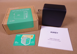 AUKEY PA-B6S Omnia Mix3 GaN 3-Port USB-C USB-A PD High Speed Charger 90W - Black | Industrial MRO Tools and Replacement Industrial Equipment Components