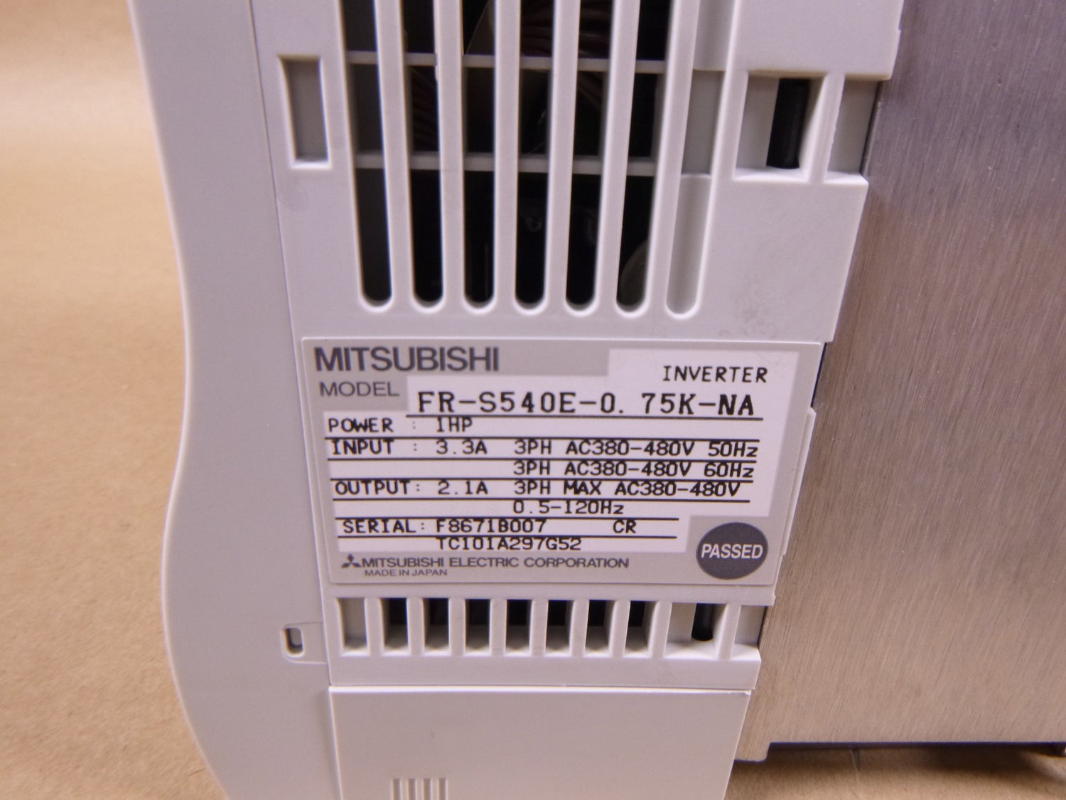 Mitsubishi FR-S540E-0.75K-NA Inverter 3-Phase 1HP AC Drive 380-480VAC | Electrical MRO Replacement Parts &amp; Components and Commercial Electrical Supplies Company