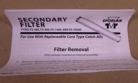 481461 Sporlan FS-480 Secondary Filter For C-480 Series | Industrial MRO Replacement Parts, Manufacturing Machine Parts & Components, Heavy Equipment Parts Supplier