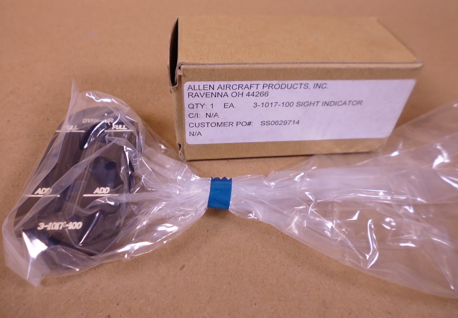 Allen Dyna-Air 3-1017-100 Sight Indicator , 6680-01-553-2025 | Industrial MRO Replacement Parts, Manufacturing Machine Parts &amp; Components, Heavy Equipment Parts Supplier