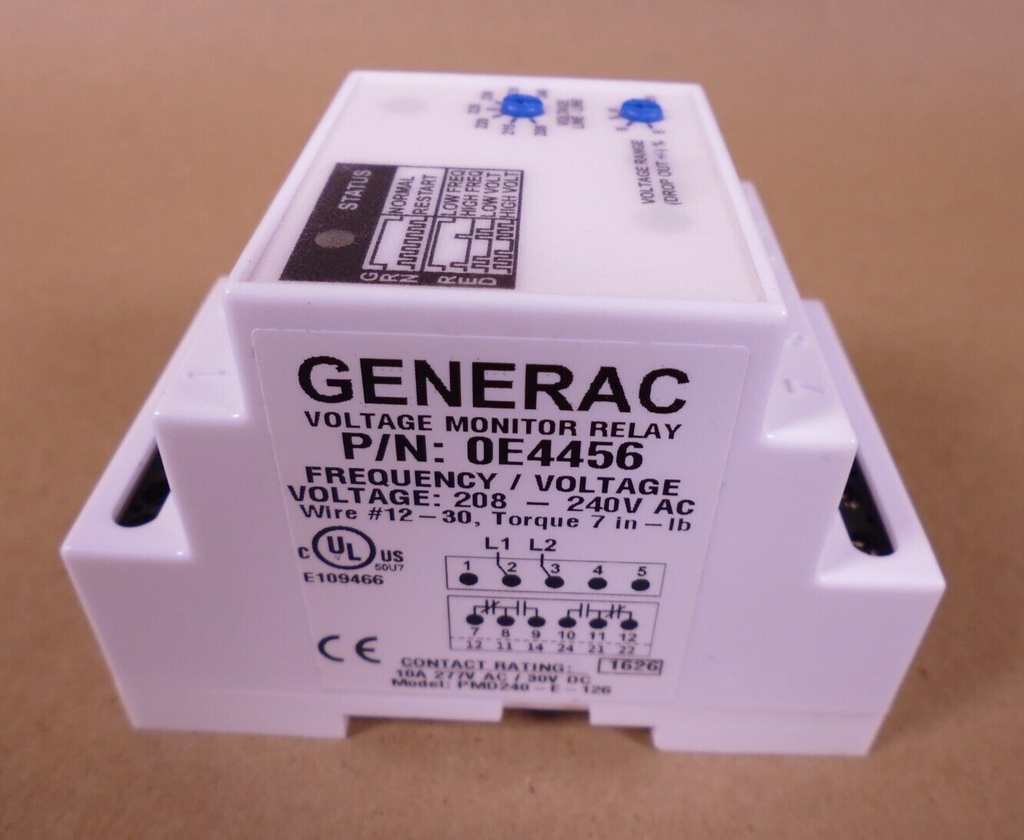 OEM Generac 0E4456 Voltage Frequency Monitor Relay , 208-240VAC | Genuine MEP Generator Replacement Parts and Military Surplus Generator Parts
