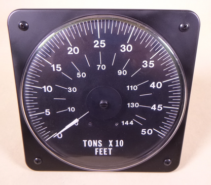 4981P1100-38 YCA DB-16 Scale Meter 0-50 Feet, 0-144 Tons x10 , 6625-01-302-9913