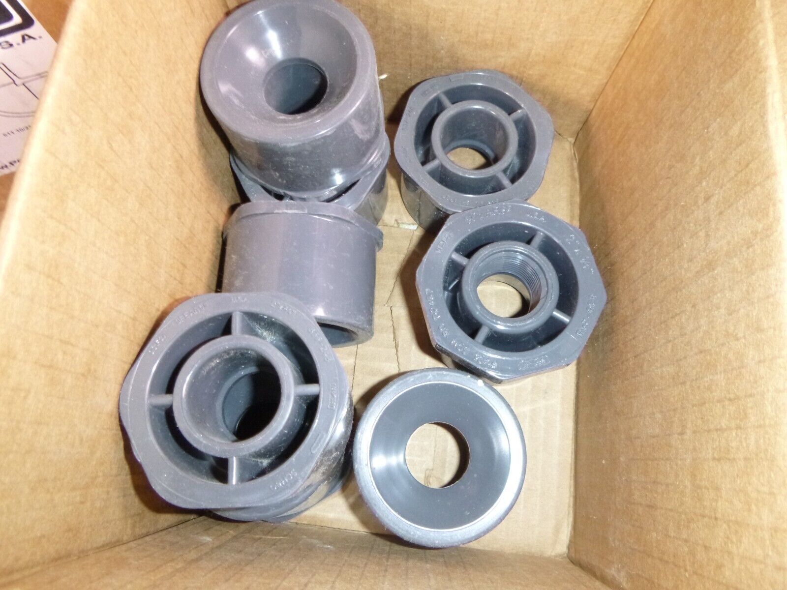 (Lot of 122) Spears 3/4" SCD 80 PVC Socket Couplings, Unions, Elbows, TEE&