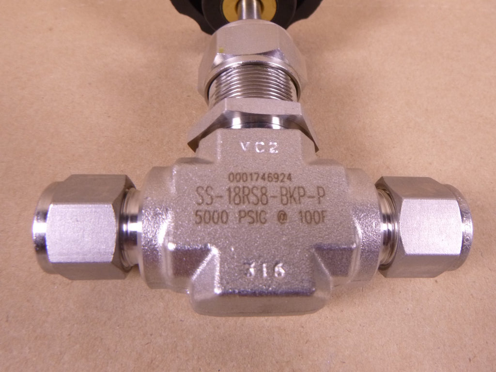 SS-18RS8-BKP-P Swagelok Needle Valve SS-18RS8 5000PSIG @ 100F