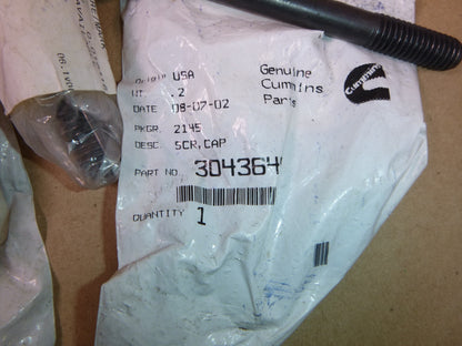 3043649 Cummins OEM Hex Flange Head Cap Screw (12 Pcs) 5305-01-319-9287