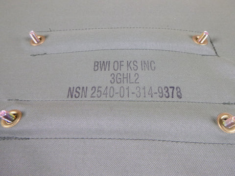 Passenger & Rear Seat Back Cushion HMMWV 12342067, 12338534 , 2540-01-314-9378 | Genuine HMMWV Replacement Parts and Military Surplus Humvee Parts & Accessories