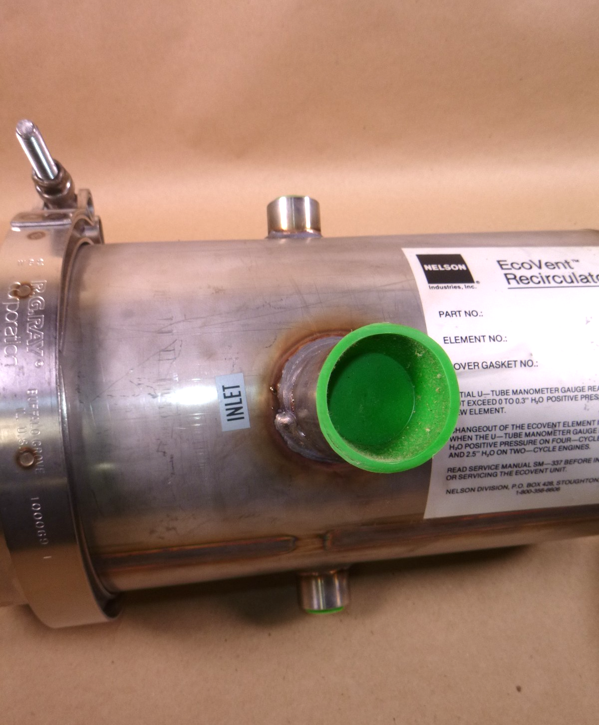 EcoVent Recirculator 93196D For Closed Crankcase Ventilation System 74824F91 | Replacement Truck Parts, Trailer Accessories, Automobile Supplies, Car Parts &amp; Accessories