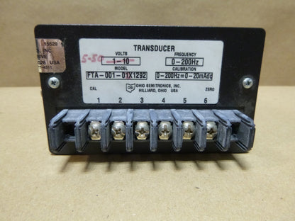 USGI Ohio Semitronics AC Analog Instrument Transducer 5-50 Volts 0-200 Hz. | Electrical MRO Replacement Parts &amp; Components and Commercial Electrical Supplies Company