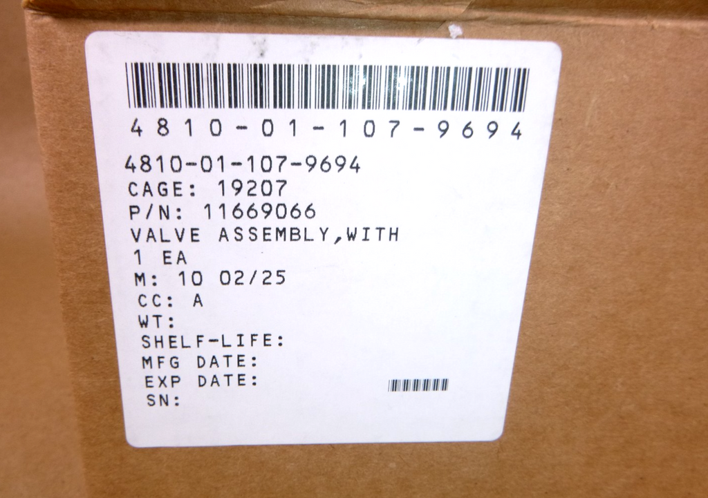 M813 M939 Dash Mount Valve Trailer Air Brake Control 11669066, 4810-01-107-9694