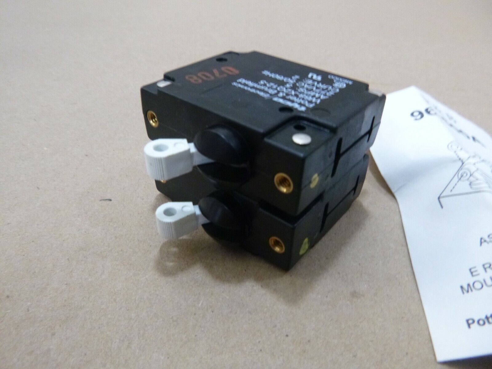 NEW TE Connectivity / P&amp;B W68-X2Q12-5 Circuit Breaker 5 Amp 2 Pole 2 Toggle | Electrical MRO Replacement Parts &amp; Components and Commercial Electrical Supplies Company