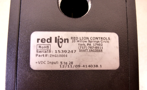 ZHG10004 Red Lion Incremental rotary encoder, single channel, 1000ppr, 5-28 Vdc | Electrical MRO Replacement Parts & Components and Commercial Electrical Supplies Company