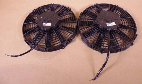 (2x) SPAL VA09-BP50/C-27A Engine Cooling Fan 24V , 11" *MADE IN ITALY*