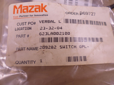 OEM Mazak G23LA002100 Pressure Switch GPL-30 209282