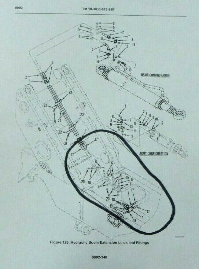 KALMAR RT240 Hydraulic Boom Extension Hose A36353.0300, 4720-01-479-3126 | Industrial Tractor Parts Supplier and Surplus Tractor Parts & Accessories