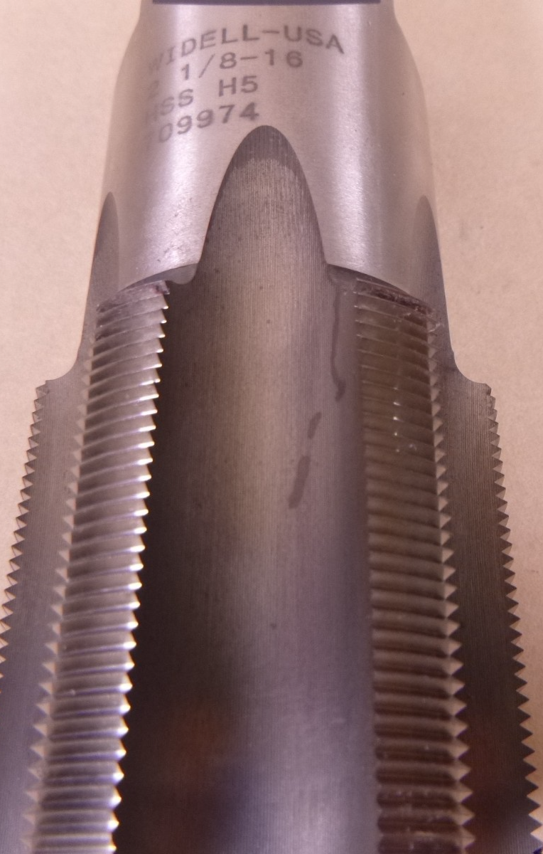 Widell 709974 Tap 2-1/8"-16 H5 6FL HSS Bottom Tap
