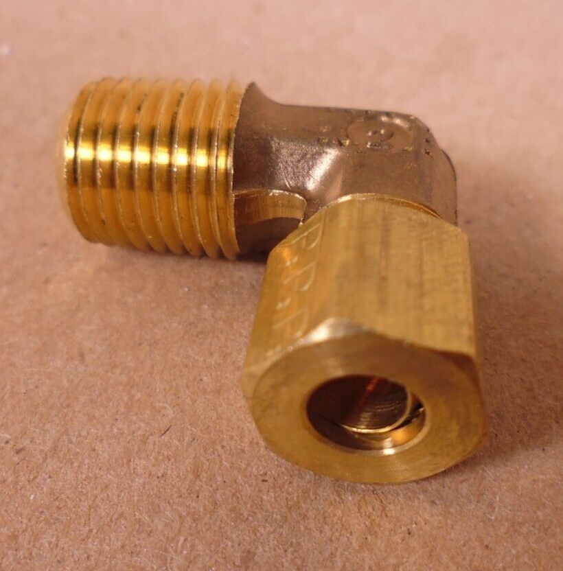 (10 Pack) Parker 169CA-4-4 Brass Compression Fitting 90° Male , 1/4" x 1/4" | Industrial Replacement Nuts &amp; Bolts Distributor and Machinery Screws &amp; Fasteners Supply
