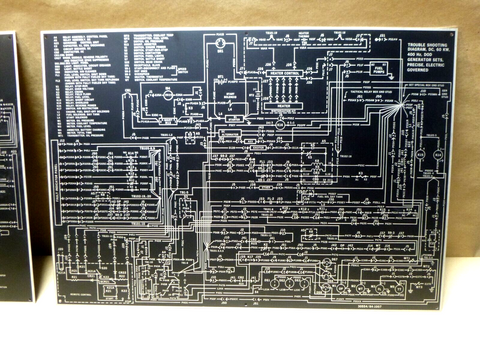USGI 60KW 400 Hz. DOD Generator Set Trouble Shooting Aluminum Nameplates (1 Set)