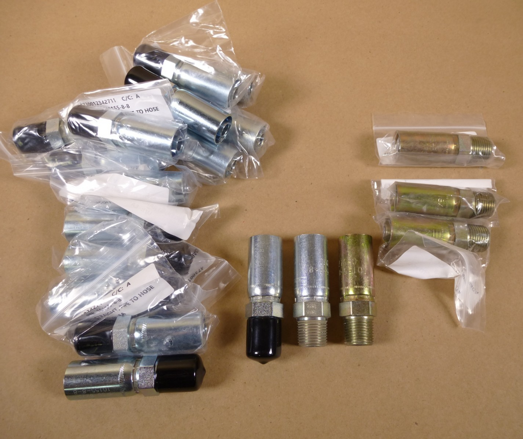 10155-8-8 Parker 55 Series Straight Fitting 1/2" Assorted Parker 20 Piece Lot | Industrial Replacement Nuts & Bolts Distributor and Machinery Screws & Fasteners Supply