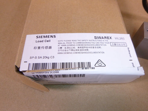 New Siemens SIWAREX WL260 SP-S SA Stainless Load Cell 4.09 Lbs. 20Kg Rated Load