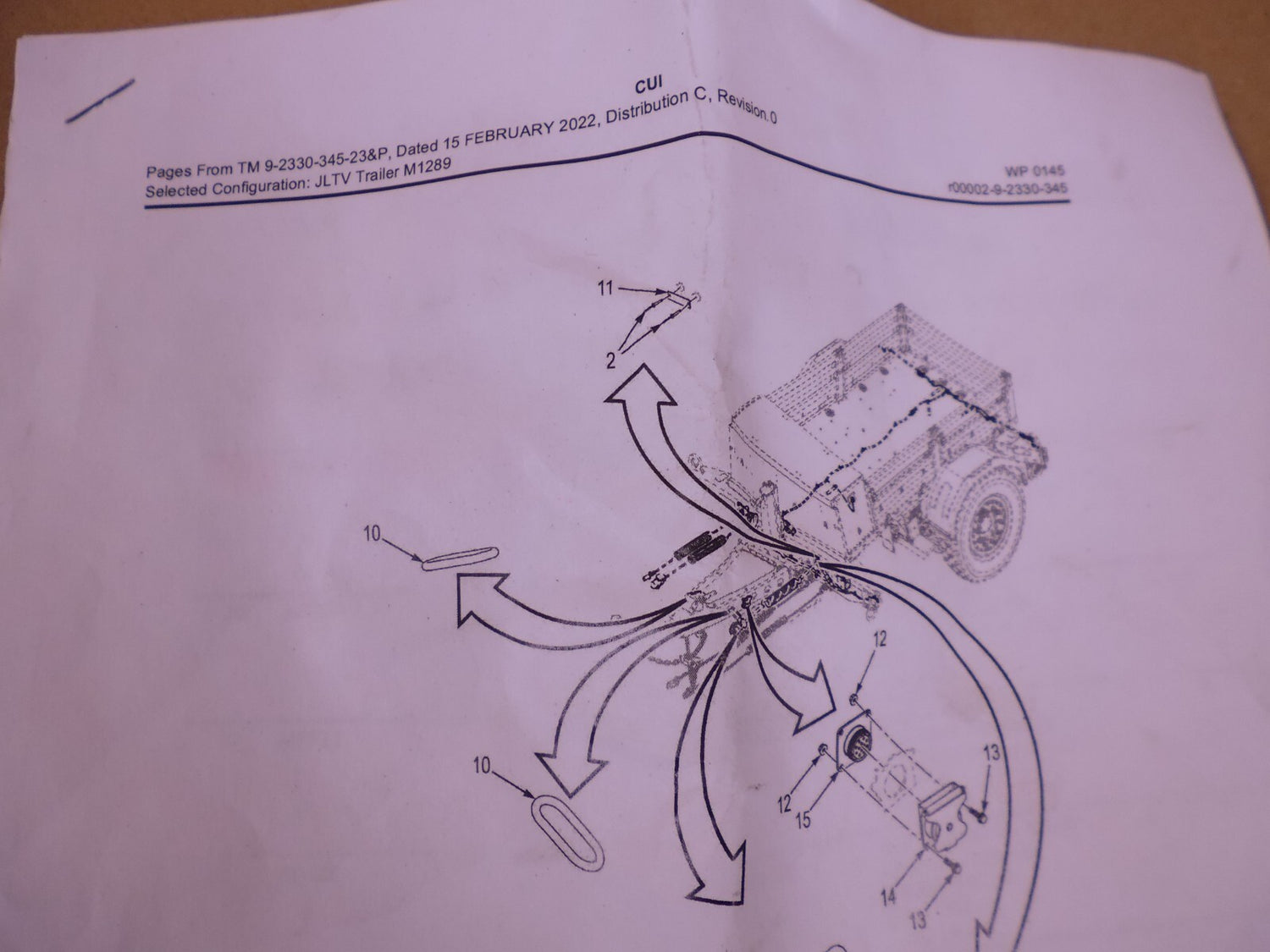 JLTV M1289 Trailer Extend 24V Wiring Harness , 12604419 , 6150-01-680-8664 *UNTESTED* | Replacement Truck Parts, Trailer Accessories, Automobile Supplies, Car Parts &amp; Accessories