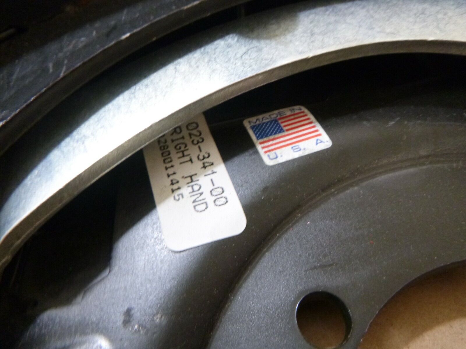HDT 35KW GET GENERATOR HYDRAULIC BRAKE WHEEL RH 3000118-002 , 2530-01-577-6036 | Genuine MEP Generator Replacement Parts and Military Surplus Generator Parts