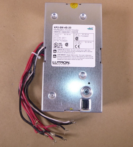 LUTRON XP2-SM-4S-20 SoftSwitch 4-Circuit Control Module 4 x 16A/20A, 120/277