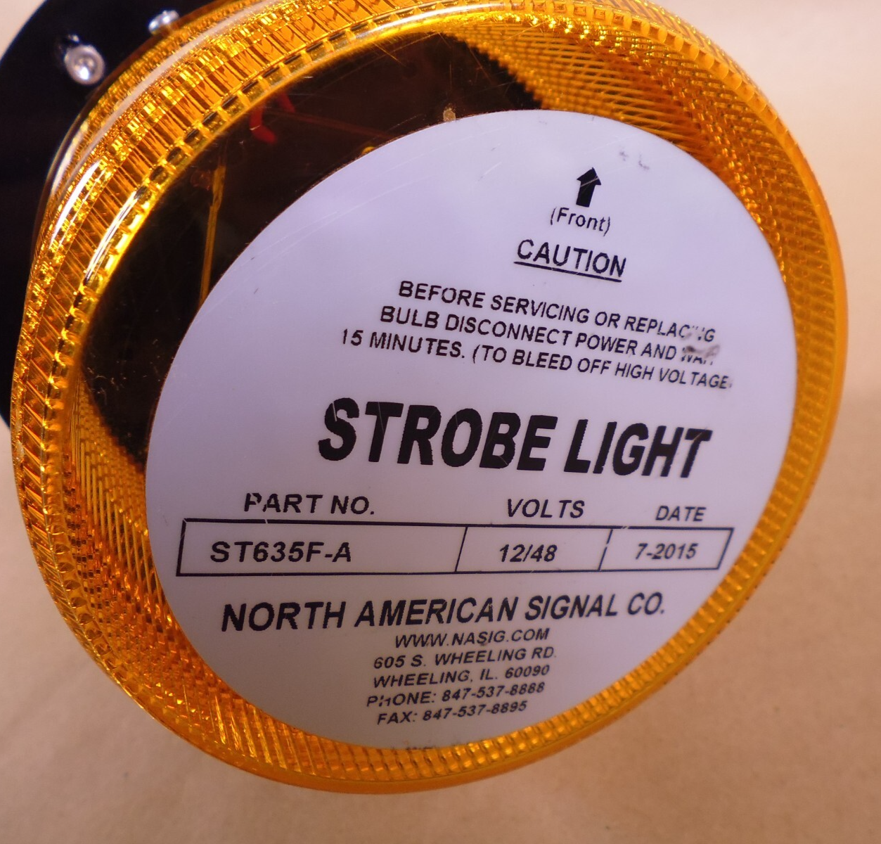 TACOM 12545127 Truck Light Bracket Humvee MRAP Amber Strobe , ST635F-A , 6220-01-615-2195 | Genuine HMMWV Replacement Parts and Military Surplus Humvee Parts &amp; Accessories
