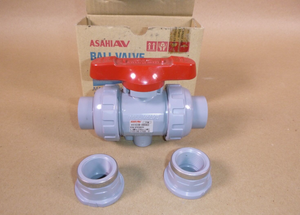 ASAHI 1613007, Manual Two-Way Ball Valve 3/4" CPVC 150 Psi Grainger P/N 49FA76