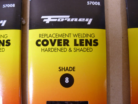 (Lot of 10) 57008 Forney Welding Lens 4-1/4" x 2", Shade 8, Hardened Glass | Industrial MRO Tools and Replacement Industrial Equipment Components