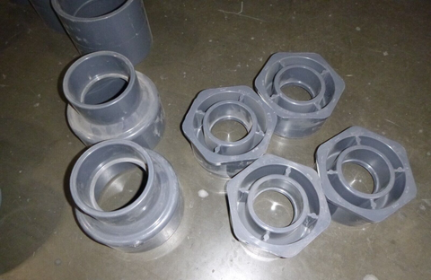 Lot of 21 Spears / Lasco SCH80 6" Inch PVC Fittings, Tees - Elbows - Flanges