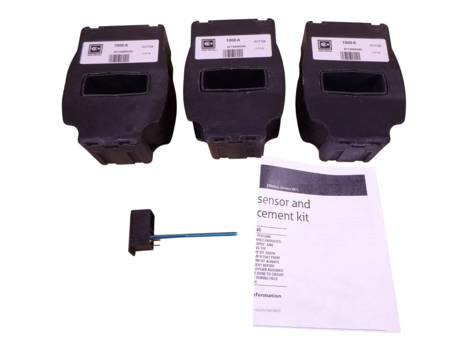 *Read/DAMAGED* 3x Cutler-Hammer 2C12494G60 Breaker Current Sensor &amp; Rating Plug 1000A | Electrical MRO Replacement Parts &amp; Components and Commercial Electrical Supplies Company