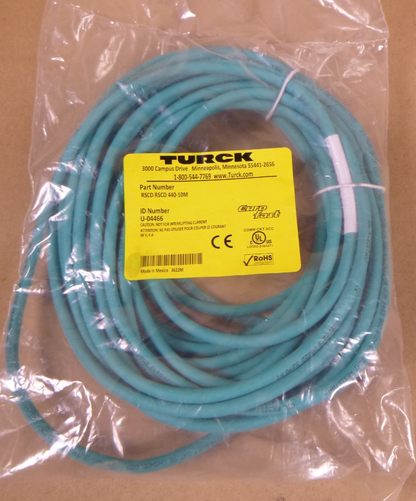 Turck RSCD RSCD 440-10M Industrial Ethernet Cable 4-Pin 10M Euro Fast , U-04466 | Electrical MRO Replacement Parts &amp; Components and Commercial Electrical Supplies Company