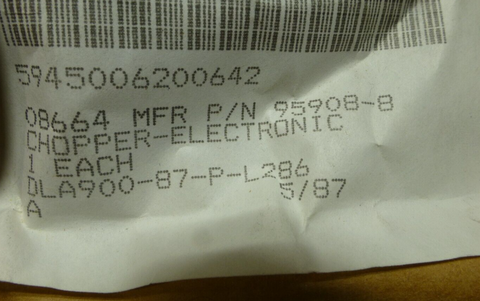 (5x) Bristol Babcock 95908-8 Electronic Chopper Syncroverter , 5945-00-620-0642