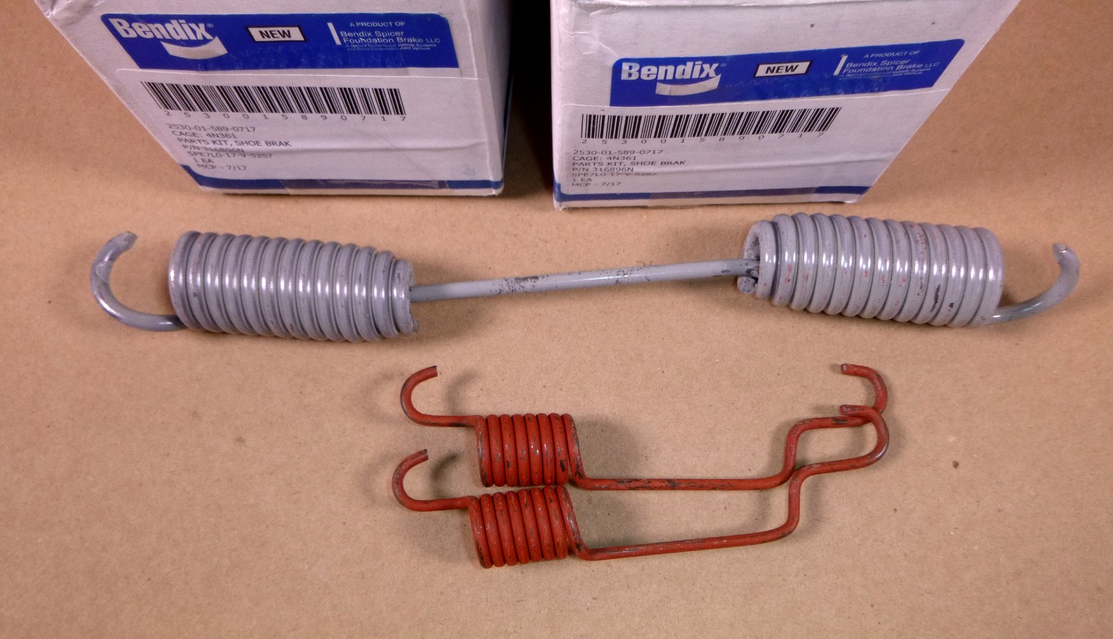 316896N Bendix 3 Piece Shoe Brake Parts Kit (Lot of 2 Kits) | Replacement Truck Parts, Trailer Accessories, Automobile Supplies, Car Parts &amp; Accessories