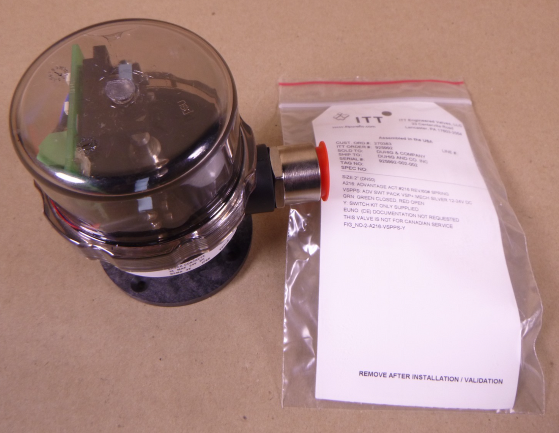 ITT A216 Advantage Actuator 24VDC 1A Mechanical Switch, Size: 2" (DN50) | Electrical MRO Replacement Parts &amp; Components and Commercial Electrical Supplies Company