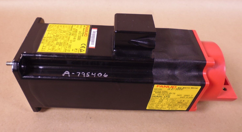 Fanuc A06B-0373-B175 AC Servo Motor , 0.5kW, 129V, 3000min, 200Hz, 200-230V