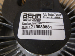 02-09 Genuine GM AC Delco BEHR Engine Cooling Fan Clutch 25790869 Made in USA