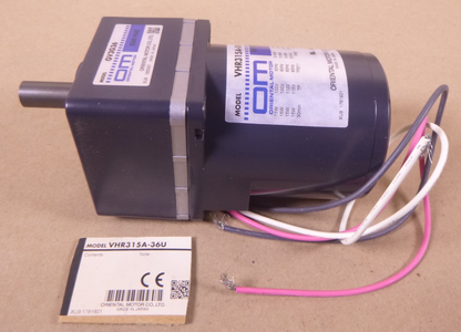 VHR315A-36U Oriental Motor Reversible Gearmotor 15W 1/50HP 36:1 110/115V | Industrial Electric Motors, Pumps &amp; Parts