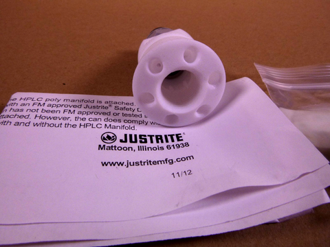 28178 Justrite HPLC POLY Manifold Kit For Justrite Safety Disposal Can 28178 | Industrial MRO Replacement Parts, Manufacturing Machine Parts & Components, Heavy Equipment Parts Supplier