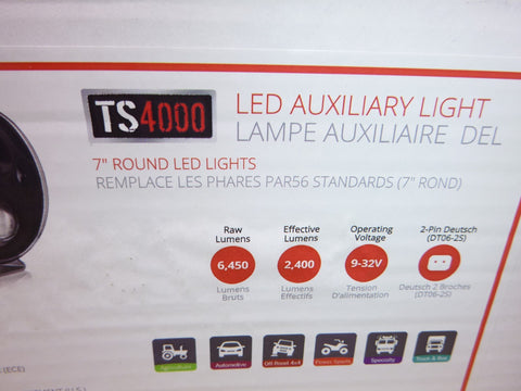 TS4000 JW Speaker 7” Round Off Road Truck Lights 12-24V LED High Beam (1 Pair) | Replacement Truck Parts, Trailer Accessories, Automobile Supplies, Car Parts & Accessories