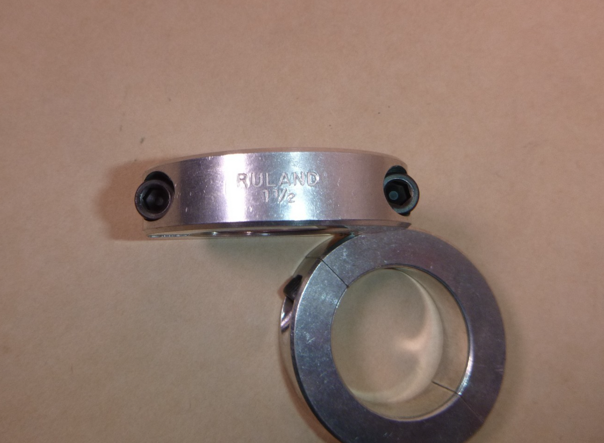 2Pcs Ruland SP-24-A Two Piece Split Aluminum Shaft Collar 1-1/2" Bore 2-3/8" OD
