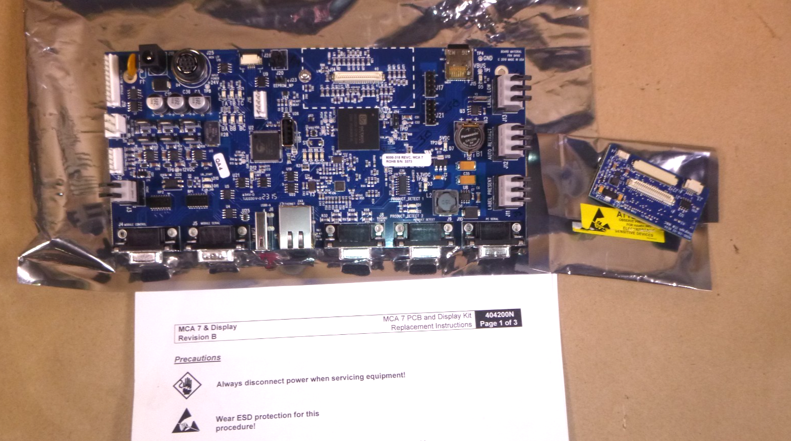 404202 PC Board Assembly &amp; Display Board FoxJet MCA 7 For 7000 &amp; 7100 Series