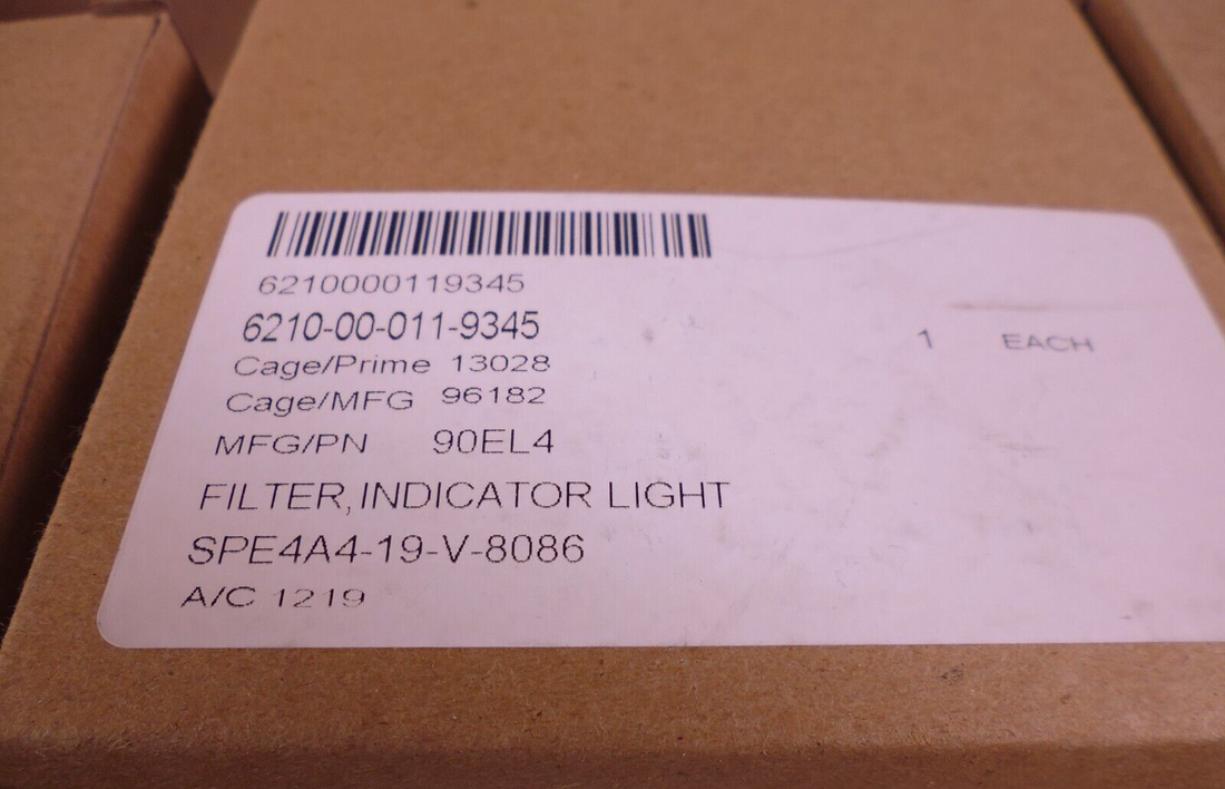 (42x) Eaton 90EL4 Indicator Light Filter 80EJ4 DS101104-5 , 6210-00-011-9345 | Electrical MRO Replacement Parts &amp; Components and Commercial Electrical Supplies Company
